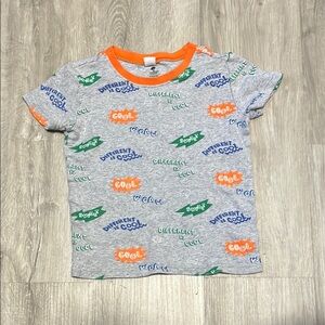 Kids Graphic Tee - Gray with Orange Accents